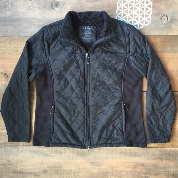 L.L. Bean Jackets & Coats Ll Bean Black Quilted Zip Jacket Size Xl Poshmark